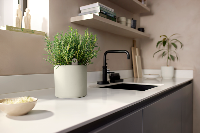 happy herbs 14cm bianco lino